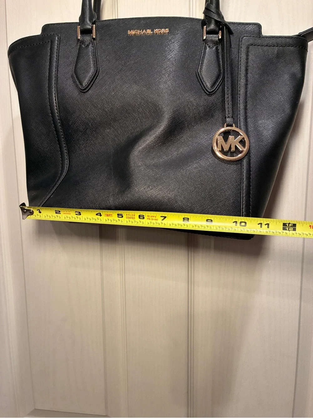 Michael Kors Black Tote with Gold MK Charm